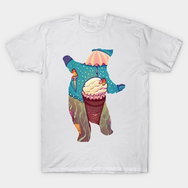 ice cream bear art gift T-Shirt by jaml-12